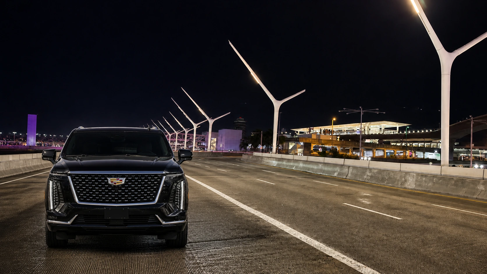 Black Cadillac Escalade at LAX for airport car service booking terms